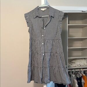 Black and White Gingham Mini Dress